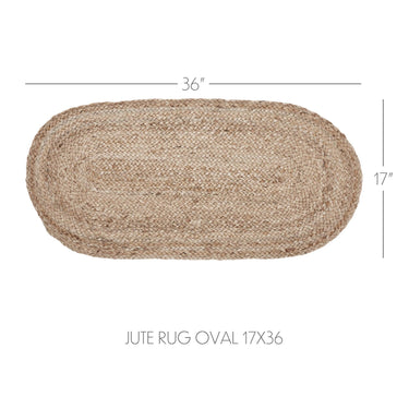 Natural Jute Rug Oval 17x36 - The Fox Decor